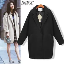

2017 Hot sale Cocoon coat women coat female overcoat female spring autumn slim blend wool coat woolen outerwear winter
