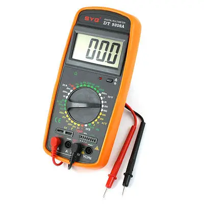 

Electrical AC DC Volt Amp Ohm hFE Temp Freq Diode Capacitor Test Analogue Multimeter w Lead