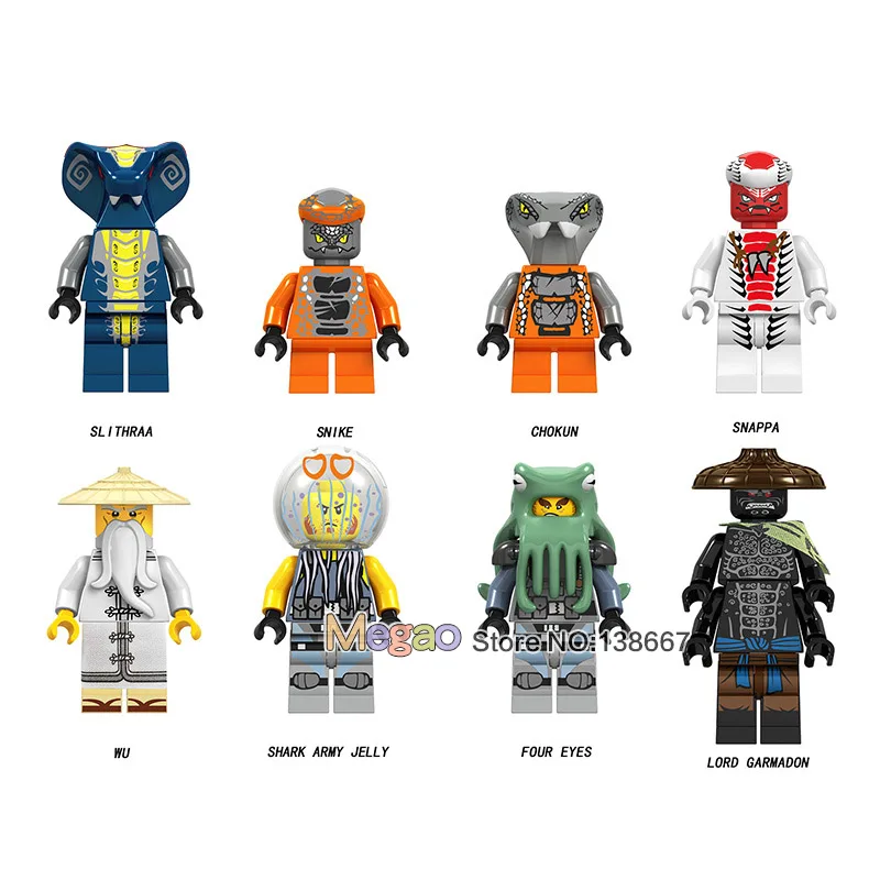 

Single Sale Action Chokun Snappa Snake Chokun Garmadon Shark Army Weapon Building Blocks Gifts Toys For Children