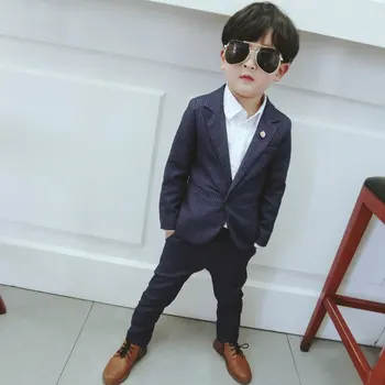 

2018 New Children Suit Baby Boys Suits Kids Blazer Boys Formal Suit For Wedding Boys Clothes Set Jackets Blazer+Pants 2pcs 2-14Y