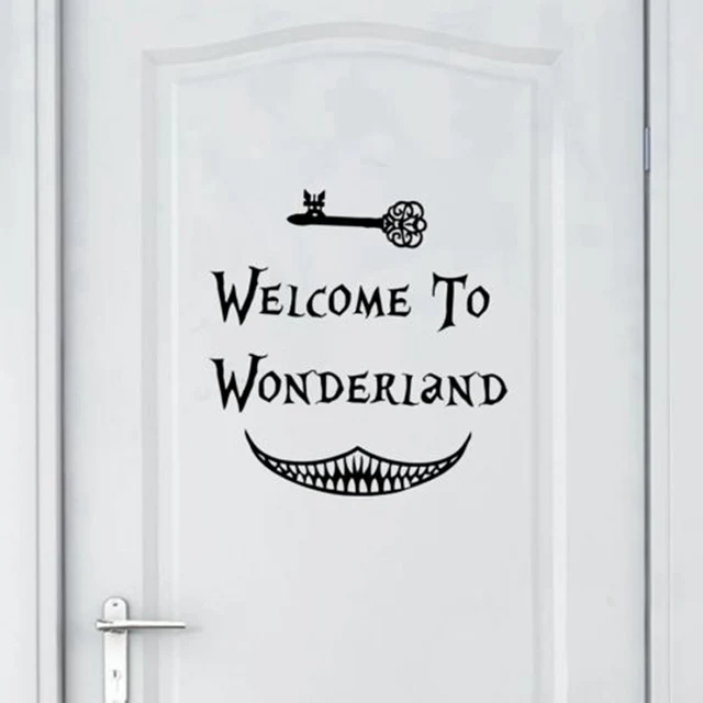 Welcome to Wonderland Vinyl Wall Sticker Kids Room Art Wall Decals