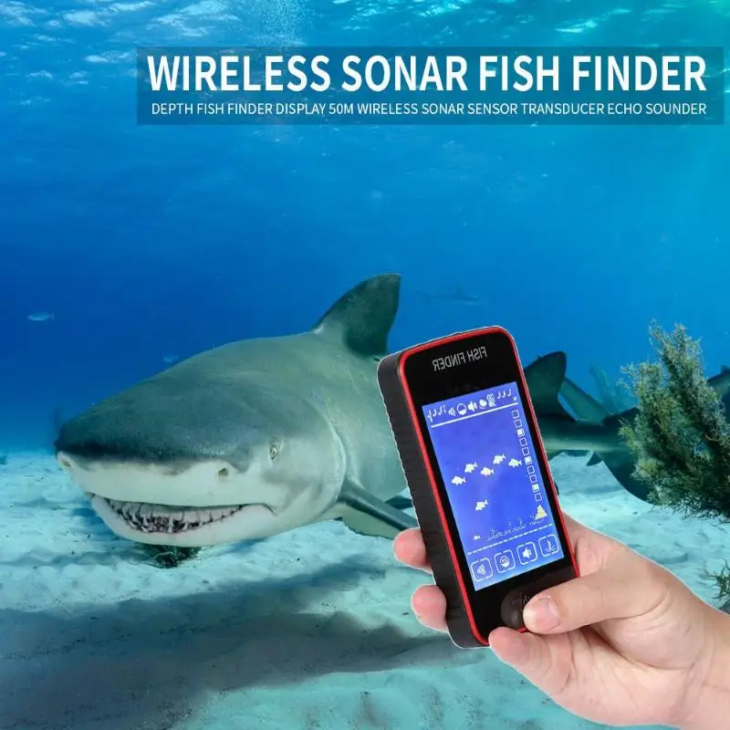 

80 Meters Wireless Touchscreen Sonar Fish Finder Probe HD Super-Large Screen Detector Fishing Underwater Detection Fishing Tool
