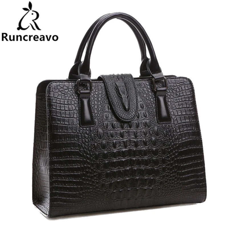 Crocodile Pattern Genuine Leather Bag Women Shoulder Bags Luxury Handbags Women Bags Designer Famous Brands High Quality
