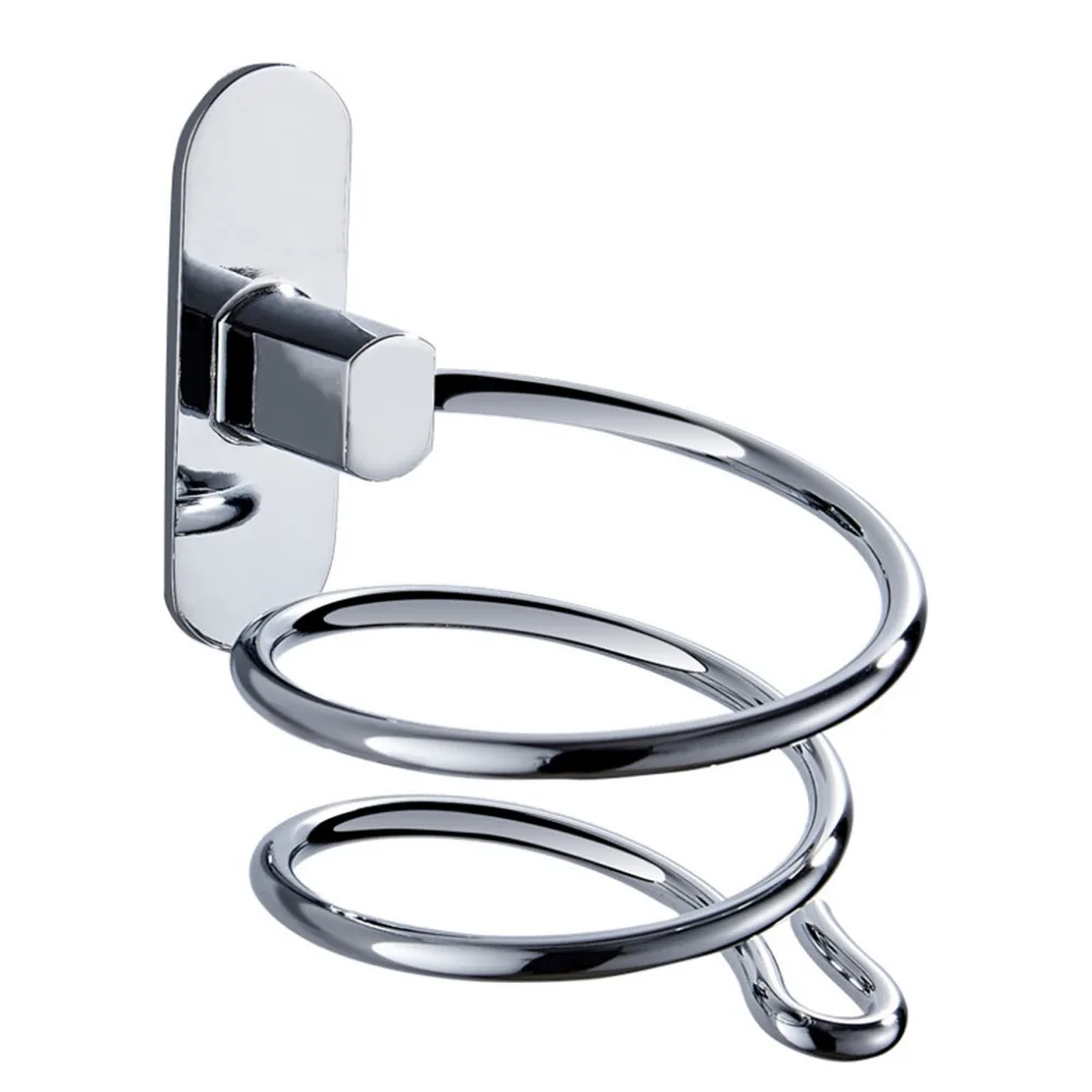 Towel Holder Wall Mounted Stainless Steel Hair Blow Dryer Holder Hanging Rack  Spiral Stand Organizer Bathroom Tamping Rack - AliExpress
