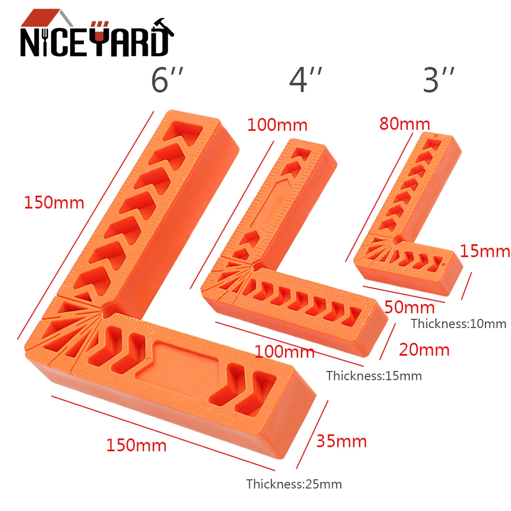 NICEYARD 3 &quot4&quot 6 &quotстолярная линейка с прямым углом инструмент для
