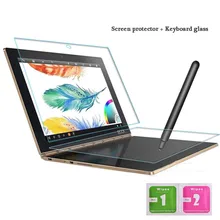 For Lenovo Yoga Book 10.1 Inch Tempered Glass + Keyboard Glass Protective Full screen Transparent 2.5D Edge 9H Hardness