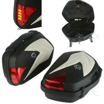

Motorcycle Black Saddlebags Luggage Bags With Light For KTM 125 200 DUKE 2012-2015 2013 2014