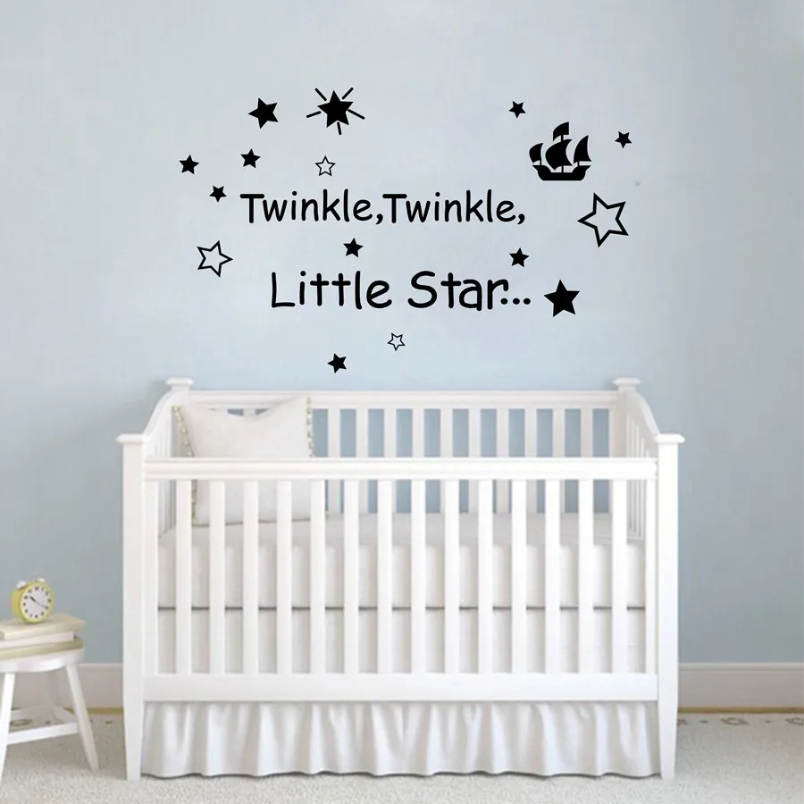 TWINKLE TWINKLE LITTLE STAR baby sleeping quotes removable vinyl