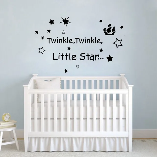 Le Little Star Baby Sleeping Quotes Removable Vinyl Le Little Star Baby Sleeping Quotes Removable Vinyl Nursery Wall Stickers Free Shipping