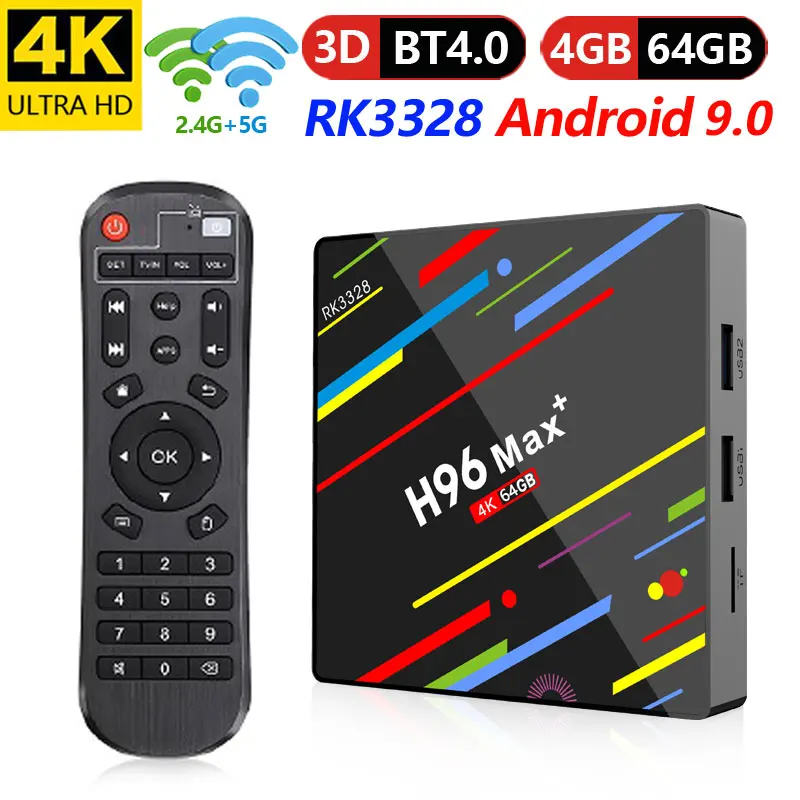 H96 Max Plus TV Box Android 9.0 Smart Set Top Box RK3328 4GB 32GB 64GB 5G Wifi 4K H.265 Media player H96 Pro H2 PK X96 MAX