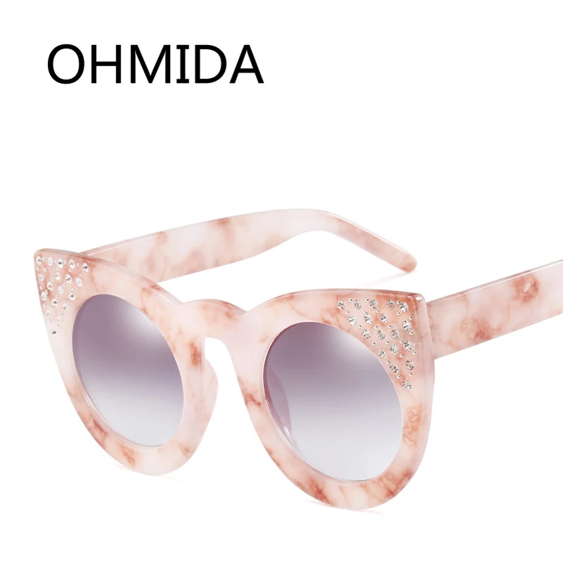 Модные солнцезащитные очки OHMIDA в стиле оверсайз кошачий глаз для мужчин и женщин
