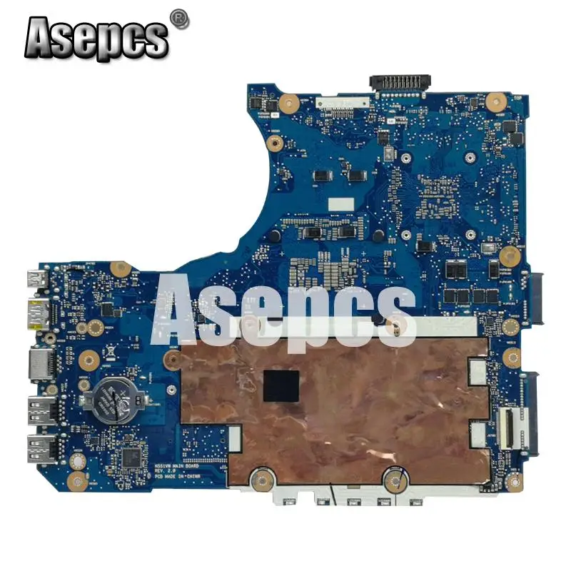 Asepcs N551VW материнская плата I5-6300HQ для ASUS G551V FX551V G551VW FX51VW Материнская плата ноутбука N551VW материнская плата N551VW материнская плата