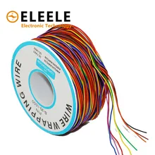 265 м один рулон 8 цветов 30AWG обмотка провода Луженая Медь твердая ПВХ изоляция одножильный медный кабель ОК Электрический провод 34