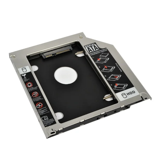 Kebidu HDD Caddy 9,5 мм второй SATA 2," жесткий диск SSD корпус для Apple Macbook Pro A1297 A1278 A1286 CD rom