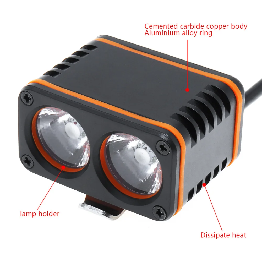 DL01 1200LM 2xT6 LED 4 режима передняя фара для велосипеда контроль температуры дисплей