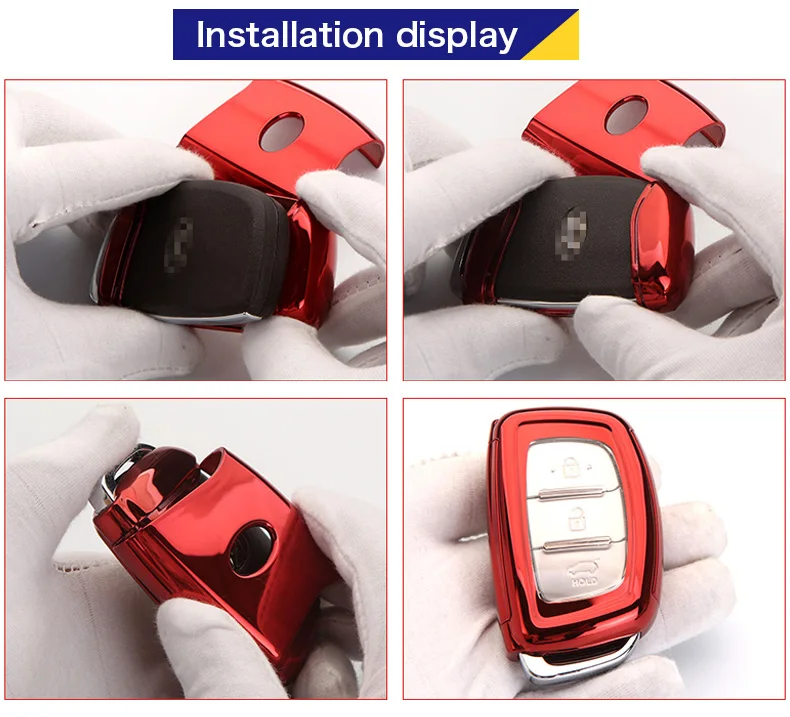 AIRSPEED TPU 3 Button Smart Car Key Case Key cover Key shell for Hyundai IX35 Tucson 2016 2017 Solaris Sonata IX25 Mistra Verna (8)