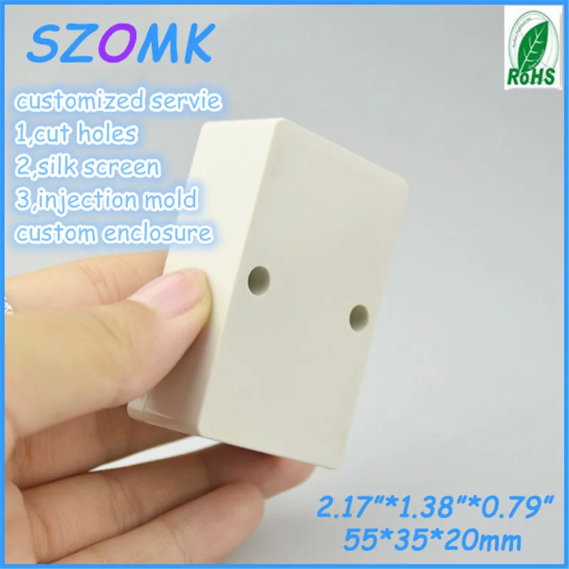 

2 pieces a lot, electronics junction box abs plastic enclosure 55x35x20mm electrical plastic instrument enclosure