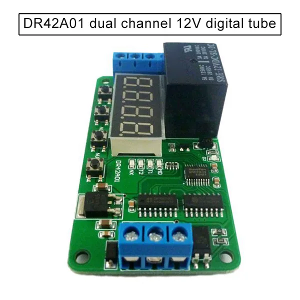 Двухканальный DPDY реле таймера задержки модуль Swicth 12 В DR42A01 EM88