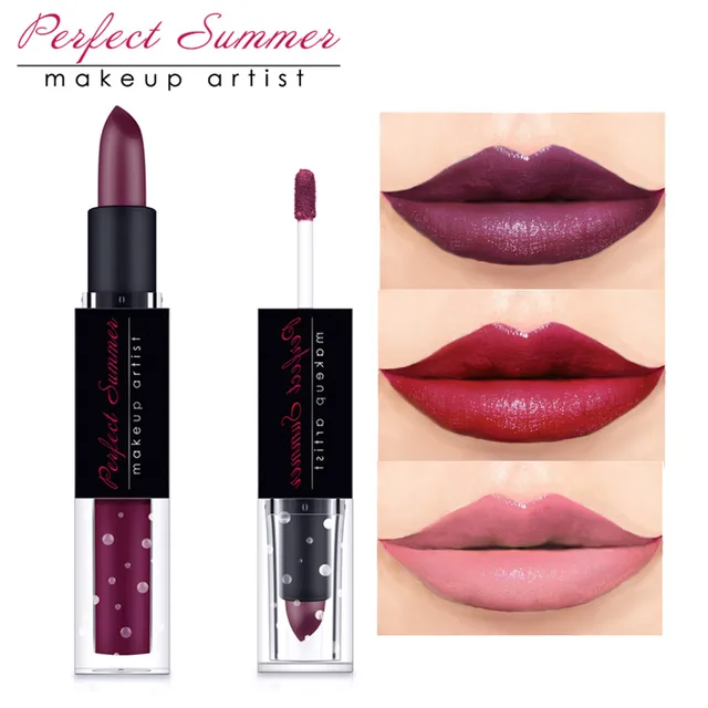 perfect summer high quality makeup non stick cup lip gloss matte perfect summer high quality makeup non stick cup lip gloss matte lipstick 2 in1