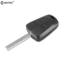 Замена KEYYOU чехол для дистанционного ключа от машины оболочка брелок для Vauxhall Opel Corsa Agila Meriva Uncut Blade 2 кнопки пустой брелок для ключей крышка