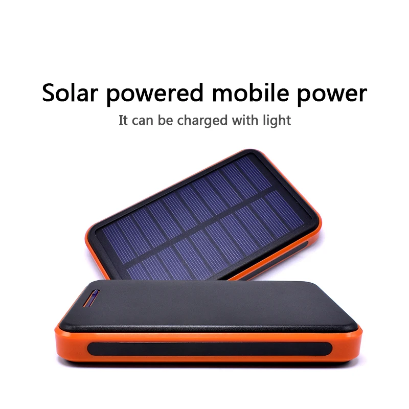 

Power Bank 10000mAh Outdoor Portable Solar Universal Dual USB Large Capacity Power Bank Smart Phone Charger for iPhone 6 7 honor