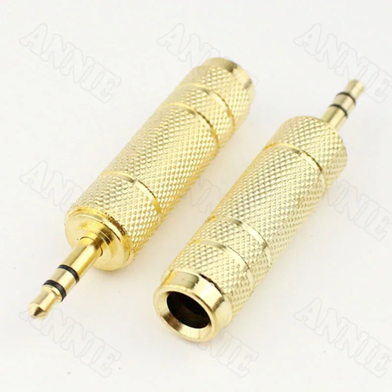 10pcs/lot "Microphone Connector 3.5 Male To 6.5 Hole Socket Laptop