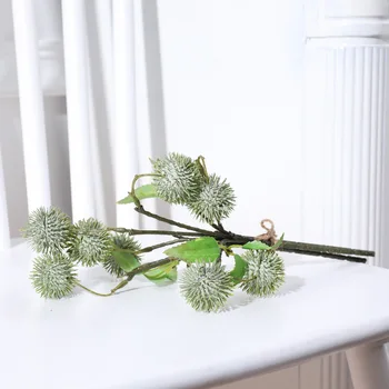 

3 Pcs/Lot Artificial plants Plastic gum green fruit thorn ball Diy Wedding plant wall fake plants garden decoration ruit ball