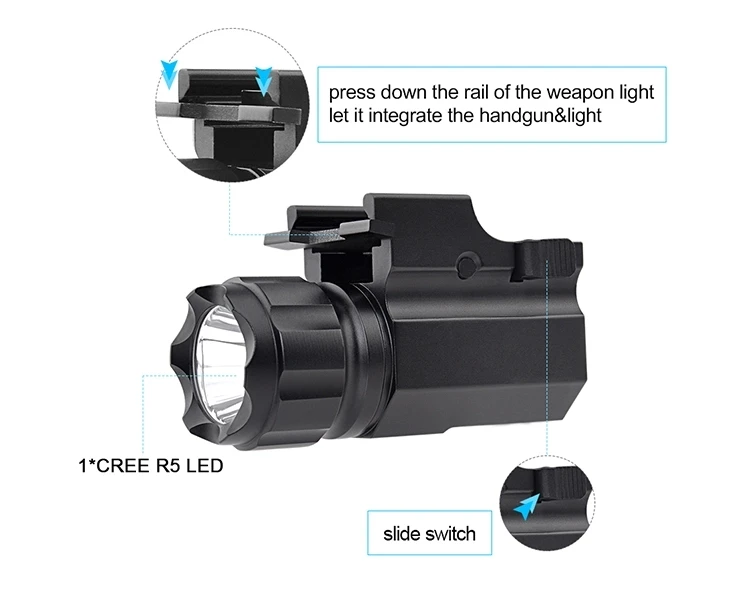 TrustFire P10 Cree XP-G R5 светодиодный тактический охота лампы пистолет фонарик 2-режим 320LM Torch Light