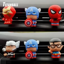 Автомобильный Освежитель, автомобильный парфюм, зажим для Мстителей, Марвел, цифры супергерои, авто вентиляционные отверстия, Ароматический диффузор, автомобильные аксессуары