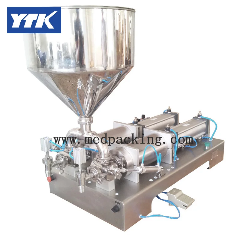 

5-100ml double heads Cream Shampoo Cosmetic Automatic Filling Machine Liquid Filling Machine YS-PFD100 GRINDING