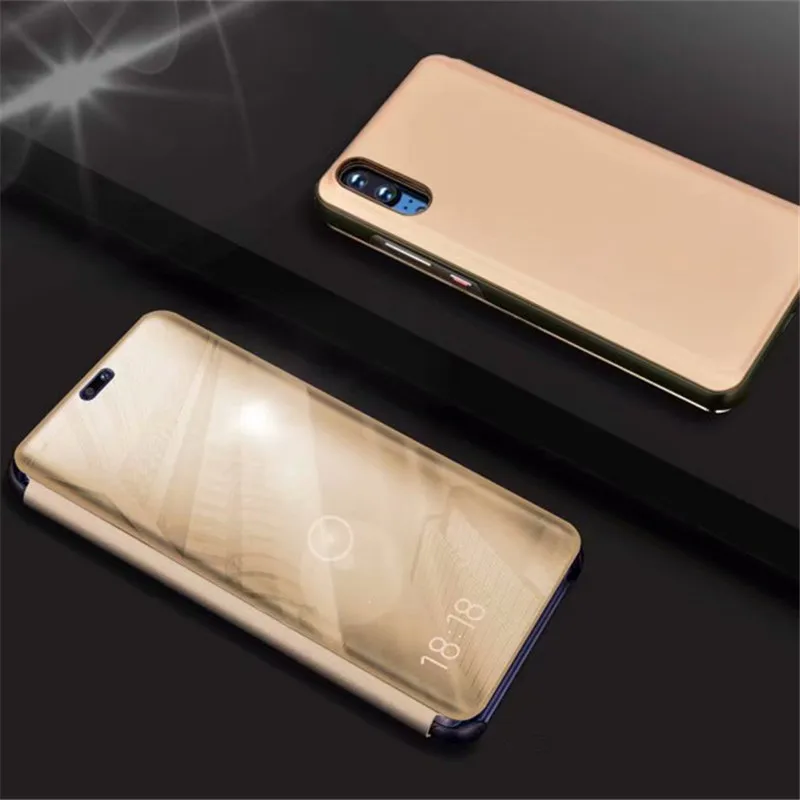 Чехол книжка ZEALLION для Huawei P8 Lite 2017 P20 Plus Enjoy 7 8 Y7 Prime Y9 2018 с прозрачным зеркальным