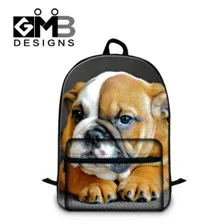 puppy design cotton school bag