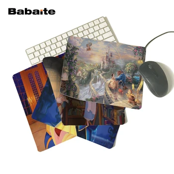 

Babaite Drop Shipping Rubber Mousepad Beauty And The Beast Mousemat Cartoon Mouse Pad for Computer Mice Mat 18*22cm and 25*29cm