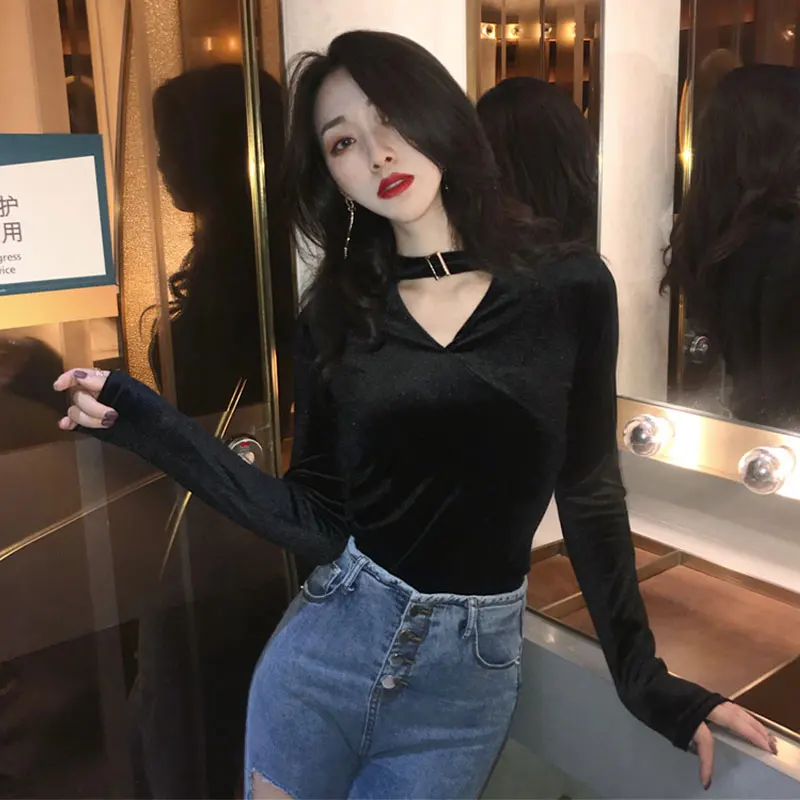 

Cheap wholesale 2019 new autumn winter Hot selling women's fashion casual t shirt lady beautiful nice Tops BC71