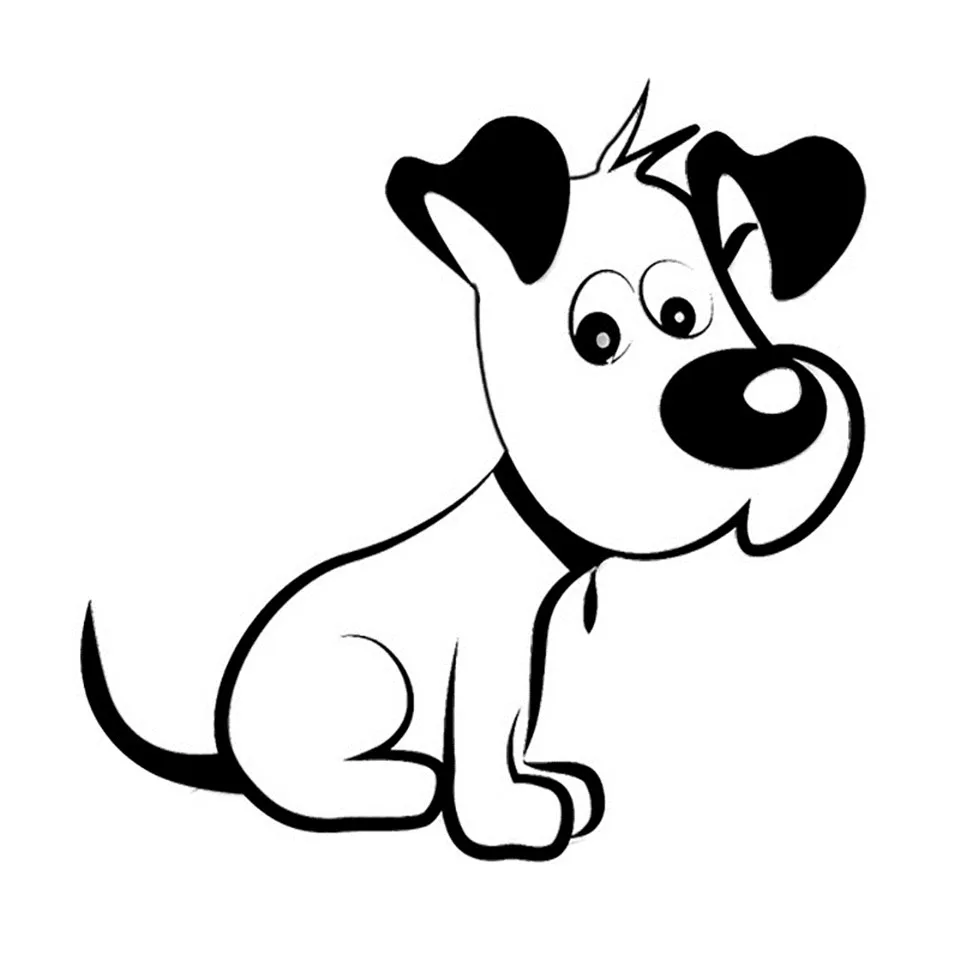 Creative Car sticker Cute Dog Animal Vinyl Car Accessories Car Reflective Decor Stickers BlackWhite Car Styling 15.9cm15.9cm  (2)