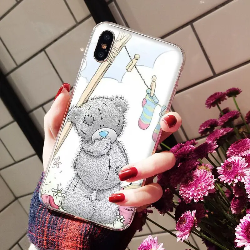 Babaite Tatty Teddy Bear Me To You Мягкий силиконовый прозрачный чехол для телефона для iPhone X XS MAX 6 6s 7 7plus 8 8Plus 5 5S SE XR - Цвет: A16