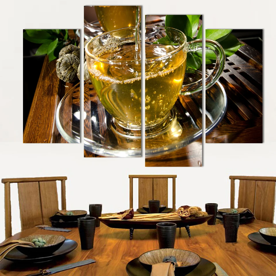 Canvas Art Kitchen Canvas Painting Large Wall tea poster For Living