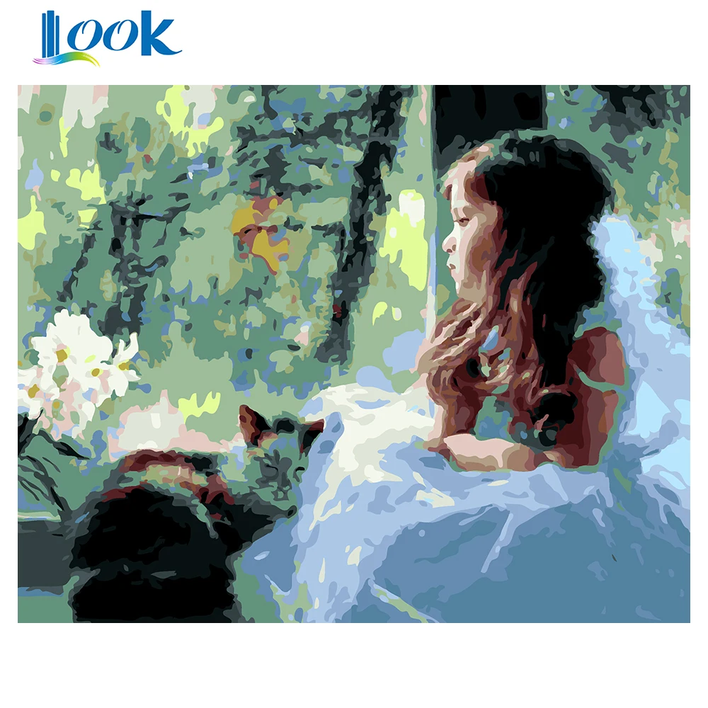 

paint by numbers on canvas Wedding girl for kids art for home decor color modern modular paint by numbers figure painting framed