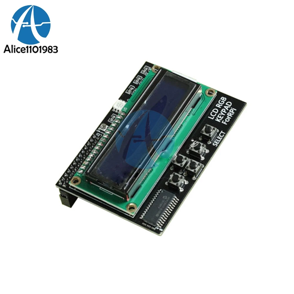 

I2C IIC Interface Digital 1602 16x2 RGB Blue Backlight Character LCD Display Shield Expansion Board For Raspberry Pi B+B