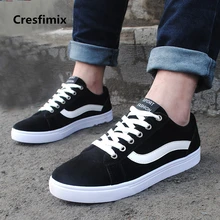 Cresfimix hommes chaussures; мужские удобные черные туфли на шнуровке; сезон весна-осень; крутая Мужская парусиновая Уличная обувь; Мужская обувь; a2263