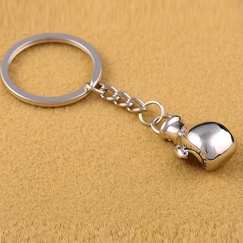 

2pcs/Lot Creative Metal Cartoon Boxing Glove Shape Keychain Key Chains Car Key Ring Keychain Fashion Gift Free Shipping