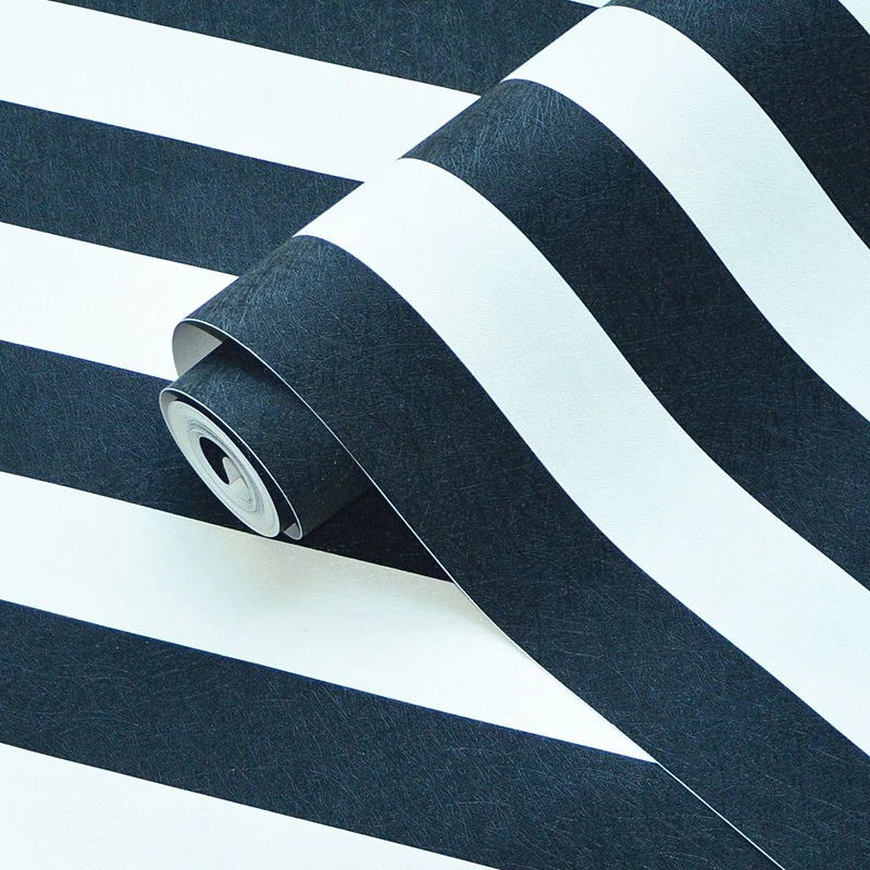 Wellyu 壁紙黒と白の縦縞現代のシンプルな動作フル壁紙リビングルームホテル通路 Papel デ Parede Full Wallpaper Wallpaper Blackwallpaper Black And White Aliexpress