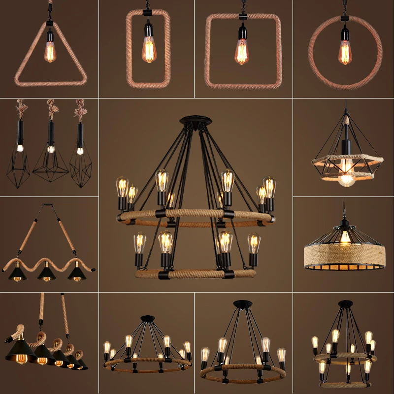 Винтажный подвесной светильник в стиле лофт Современная креативная