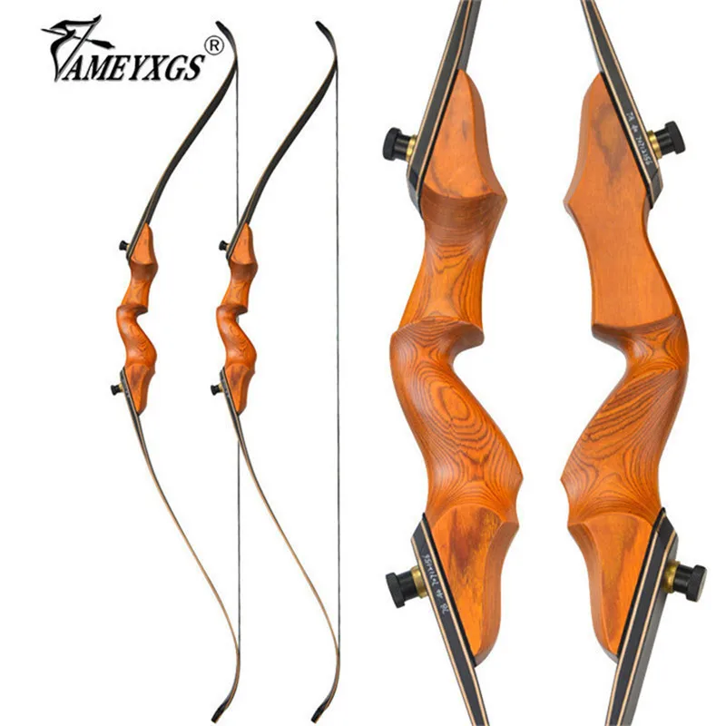 

1pc 60" Archery Recurve Bow 30-50lbs Longbow Laminated Wooden Bow Riser For Outdoor Bow And Arrow Hunting Shooting Accessories
