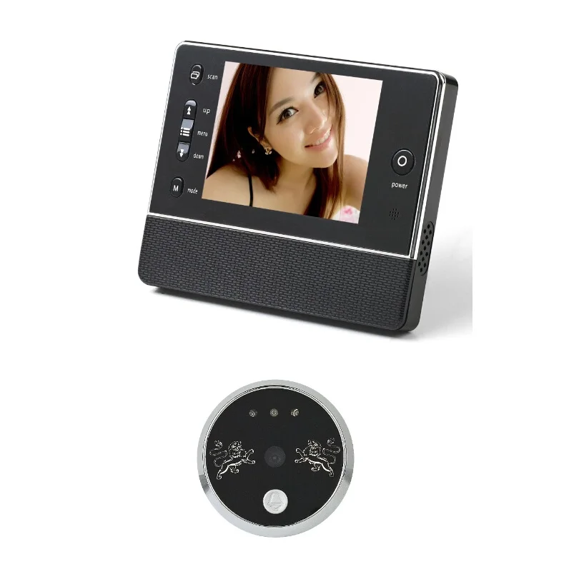 

3.5 inch digital peephole door viewer 0.3 Megapixels door camera 3X Zoom IR Night vision 32 Rings Video+Photos video peephole