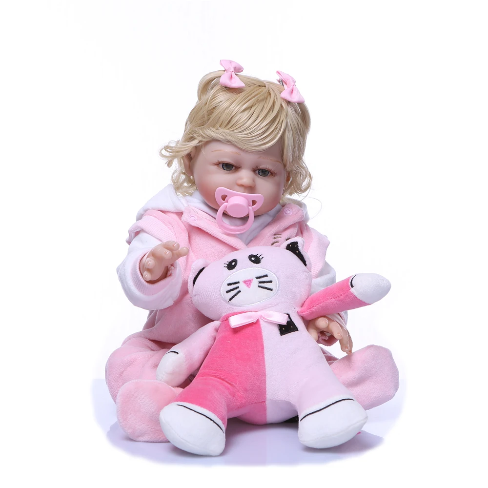 

NPK 50CM Boneca Bebes Reborn girl Doll Handmade Full Silicone Reborn Baby Dolls In Cute Clothes Fashion Reborn Bebe Boy Dolls