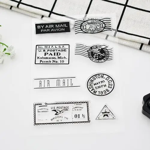 

Postmark Transparent Silicone Clear Stamps for Scrapbooking DIY Paper Card Making Decorative Stamp Sheet Craft Kids Gifts