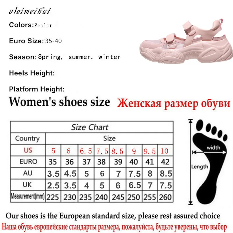 Summer Chunky Sandals Women Buckle Open Toes Women Sandals Shoes Casual White Ladies Shoes Breathable Platform Sandal
