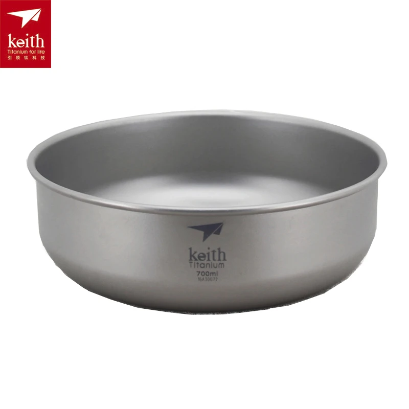 KEITH Lightweight Titanium Bowl Ultralight Outdoor Bowls Picnic Bowl