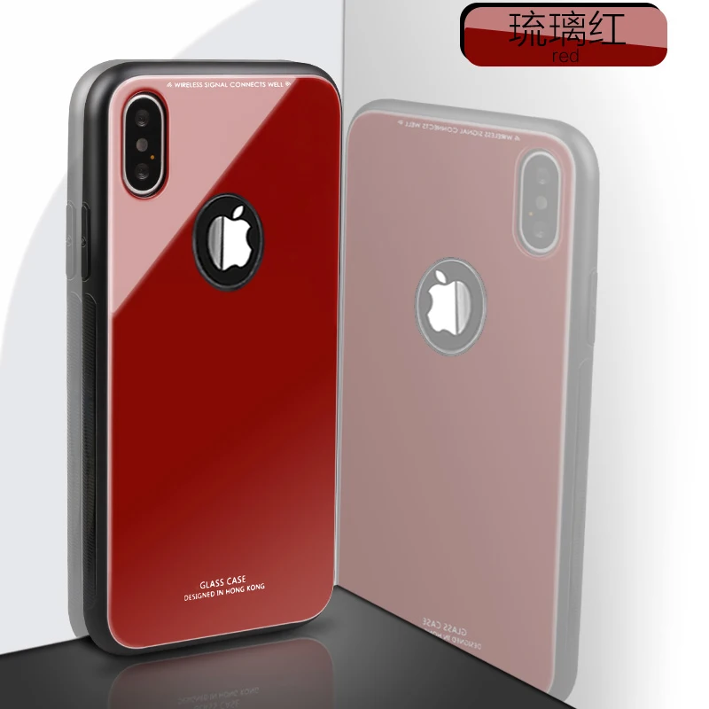 YUETUO роскошный стеклянный зеркальный чехол для телефона iphone xs max xr x s r 10 apple защита